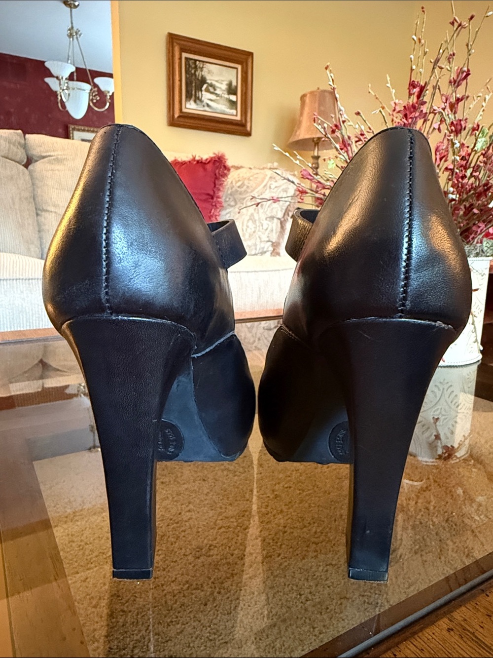 KORK-EASE “PRISCILLA” Black Leather Hidden Platform Mary Jane Heel - Size 8/39 - Picture 7 of 17